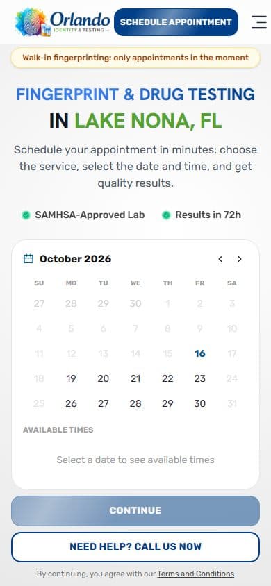 Orlando Identity & Testing — website on mobile